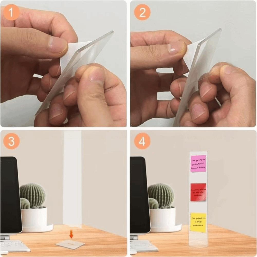 Acrylic Sticky Note Holder Stand Clear Note Display Organizer Desk Message Board Desktop Use