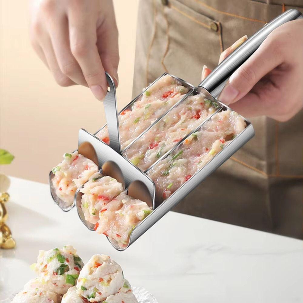 Прочная ручная машинка для фрикаделек Легко извлекаемая форма для фрикаделек Инструмент для семейной готовки