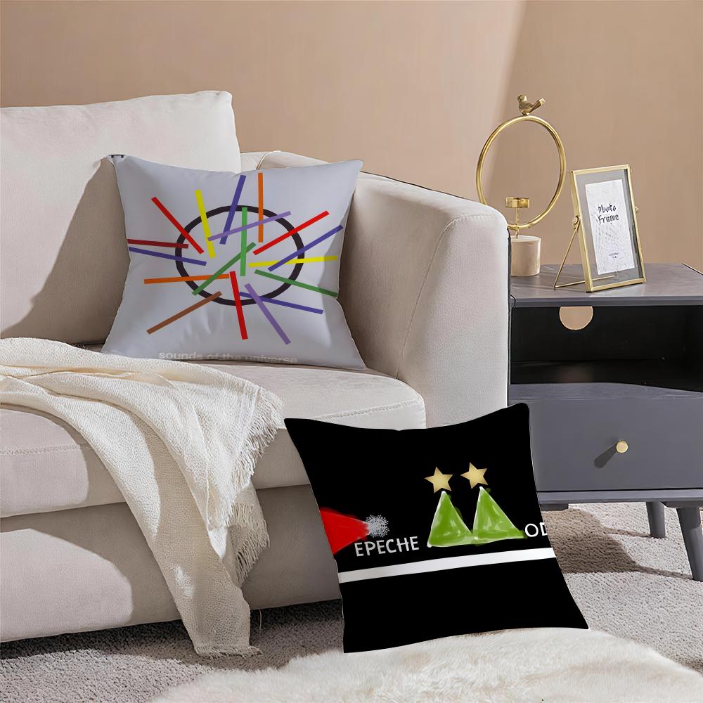 DDepeche Mode logo Cushion Cover Throw Pillow Cover Hidden Button Durable Polyester Chair Cushion