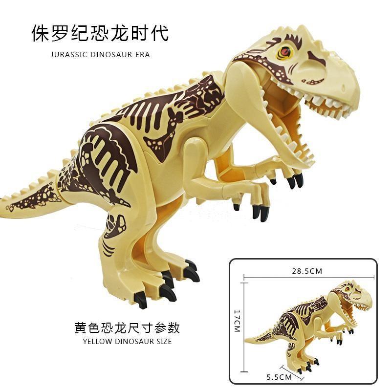 Большой размер 24-28 см, зеленый T-rex Lego, динозавры, Парк Юрского периода, фигурка, игрушка, детские праздничные подарки