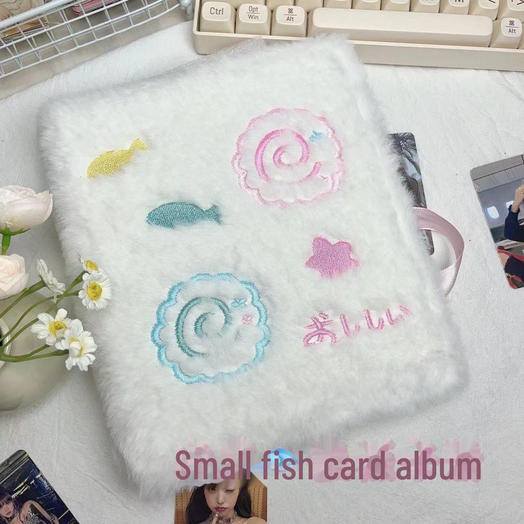 Съемный 3-дюймовый альбом для хранения карточек в виде рыбной тарелки – четырехсекционный дизайн с отрывными листами для маленьких карточек