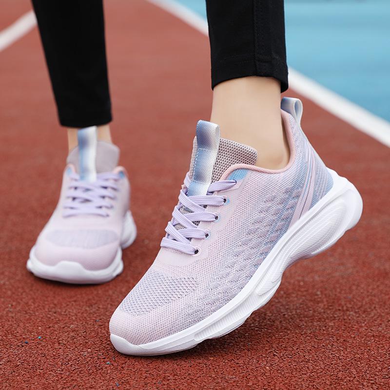 Summer Knitted Sports Shoes for Women – Lightweight Breathable Running & Outdoor Training