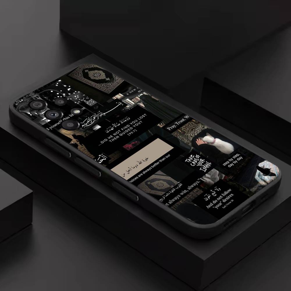 Чехол для телефона с цитатами из Корана, благочестивый, для Samsung S 26,25,24,23,22,30,21,10,9,Ultra,Plus,Lite,FE,4,5G, Черный, Мягкий чехол