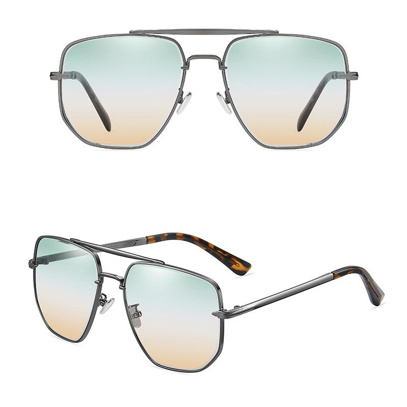 Модные мужские солнцезащитные очки Крутые очки для вождения Очки Летние Металлические Винтажные Авиаторы Панк