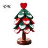 Festive Restaurant Accessory Christmas Tree Wooden Trivets, Durable Pine Wood Potholders with Storage Stand, Housewarming Gift for Kitchen Heat