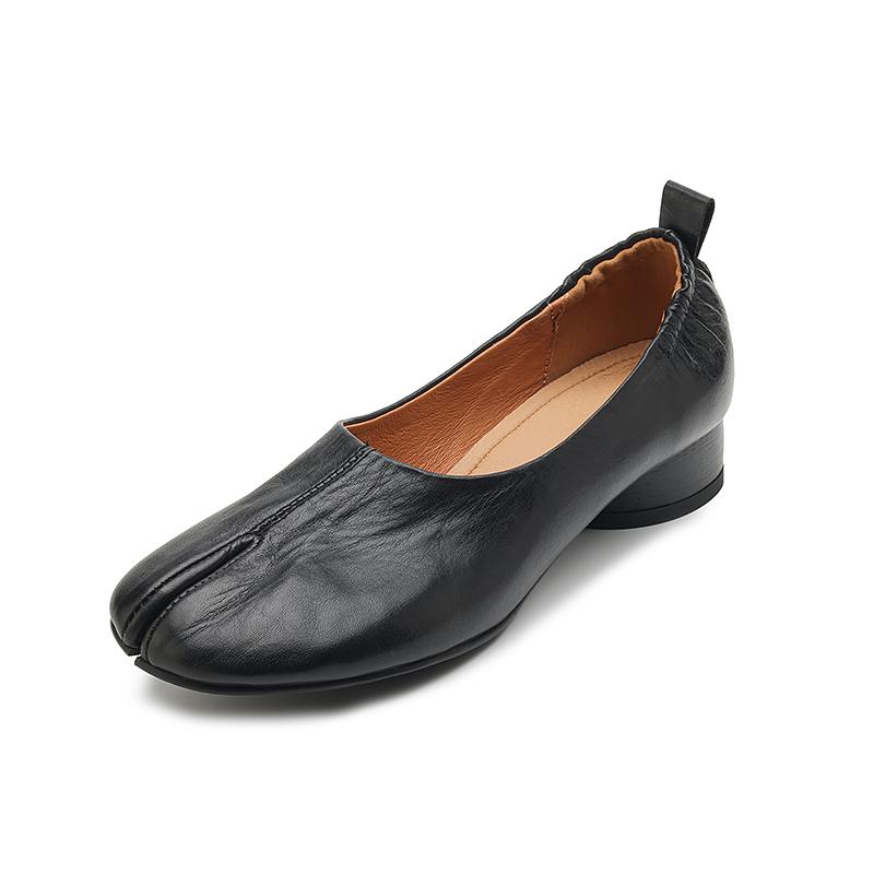 2024 Весна Осень Косплей Плоские туфли Таби Разделенные Носки Женские Одинарные Туфли Ленивые Слипоны Дизайнерская Обувь Кожаные Туфли Женские Лоферы