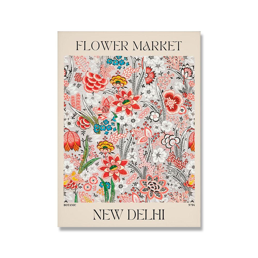 Цветочный рынок Париж Лондон печать плакатов винтажная ботаническая картина на холсте с растениями абстрактная настенная живопись скандинавская картина для гостиной