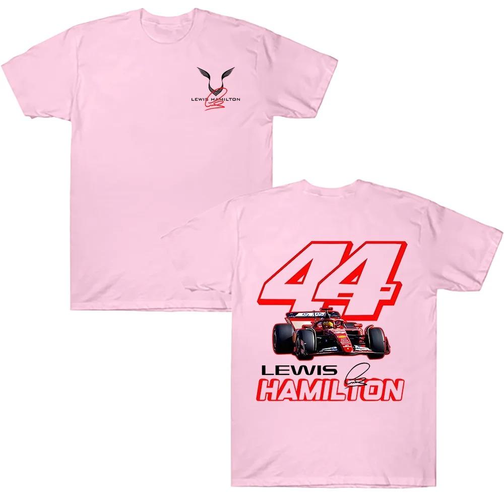 Футболка Lewis Hamilton Racing 44 Женская Мужская Модная Хлопковая Удобная Новый Дизайн Спортивный Костюм Хай-стрит Одежда с Коротким Рукавом