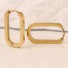 Stainless Steel Ear Buckle for Women Trendy Gold Color Small Large Circle Hoop Earrings Punk Hip Hop Jewelry Accessories