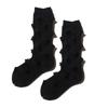 Womens Harajuku Cotton Crew Socks 3D Raised Point Cute Hedgehog Thorns Solid Color Skateboard Middle Tube Calf Socks