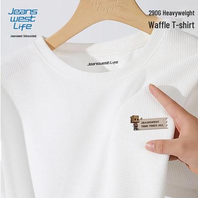 Мужская футболка JEANSWEST LIFE с вафельной текстурой, с коротким рукавом
