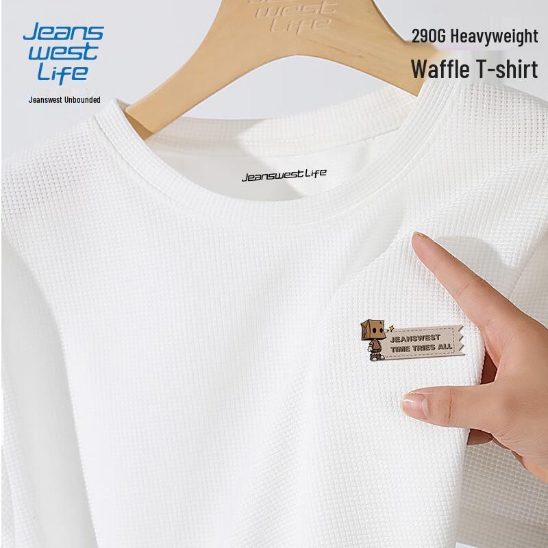 Мужская футболка JEANSWEST LIFE с вафельной текстурой, с коротким рукавом