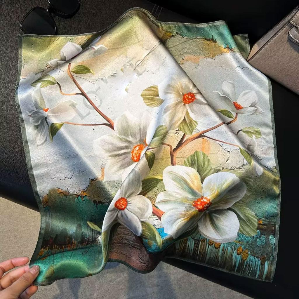 100% натуральный шелковый шарф женский бандана квадратные шарфы шарф платок шелковица мода роскошь высокое качество хиджаб платок женский