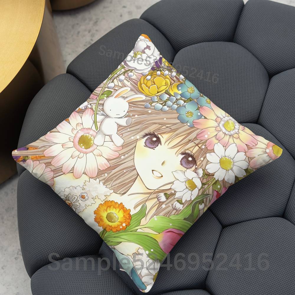 KKobato Anime Pillow Case Cover Square for Decorative Cushion Bed Couch Sofa Classic Style Machine Washable