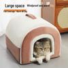 Foldable Dual-Use Cat Bed: Spacious Enclosed Design for All Seasons