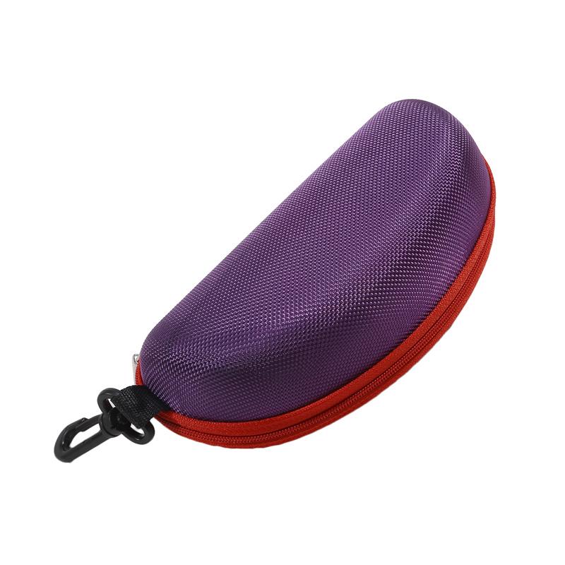 Portable EVA Sunglasses Case Shockproof Sport Glasses Case With Metal Carabiner Travel Zipper Eyeglasses Holder