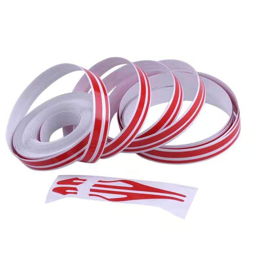 KEQKEV Red Pinstripe Tape Car Body Side Stripe Decal Waistline Sticker Automotive Pinstripe Tape