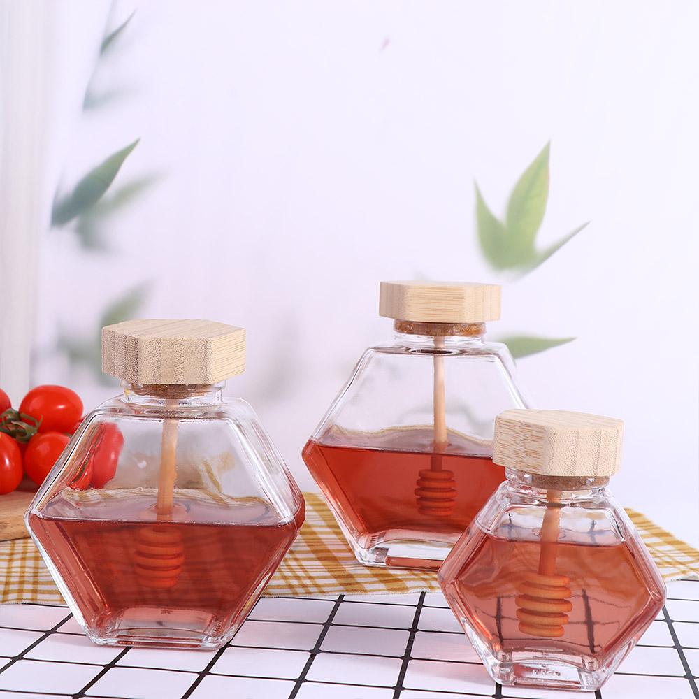 Жаростойкое домашнее стекло прозрачная крышка из пробки банка для меда горшочек для меда контейнер для хранения диспенсер
