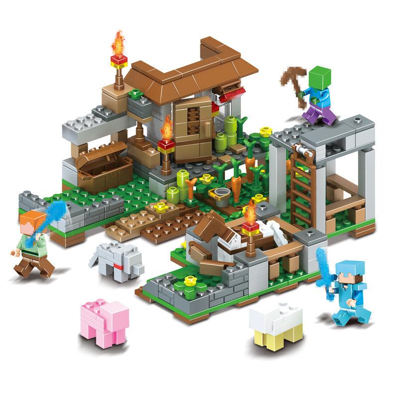 4-in-1 Battle Horse City Village Jungle Building Blocks Set, Educational Toy for Boys Gift