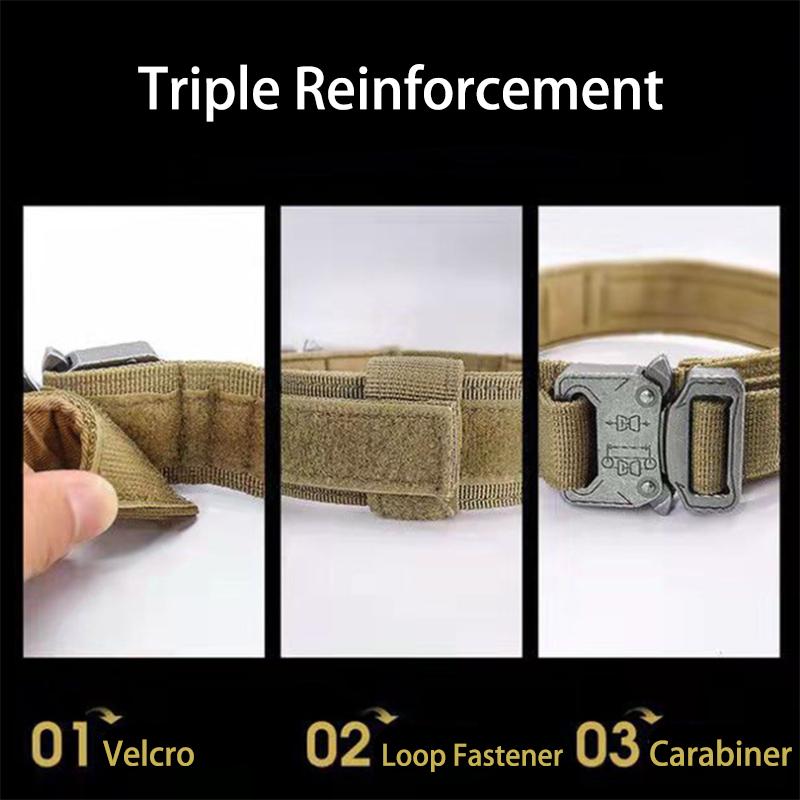 Large Dog Collar Dog Harness And Leash Set Pet Training Vest Tactical German Shepherd K9 Harnesses For All Sizes Dogs