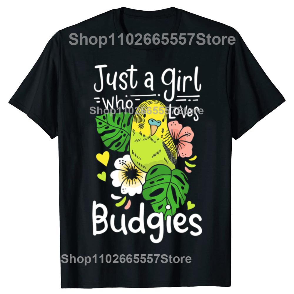 Funny Budgie Budgerigar Birds Lover Classic Graphic Tshirts Unisex Fashion Casual Tshirt 100 Cotton Loose Oversized T Shirt