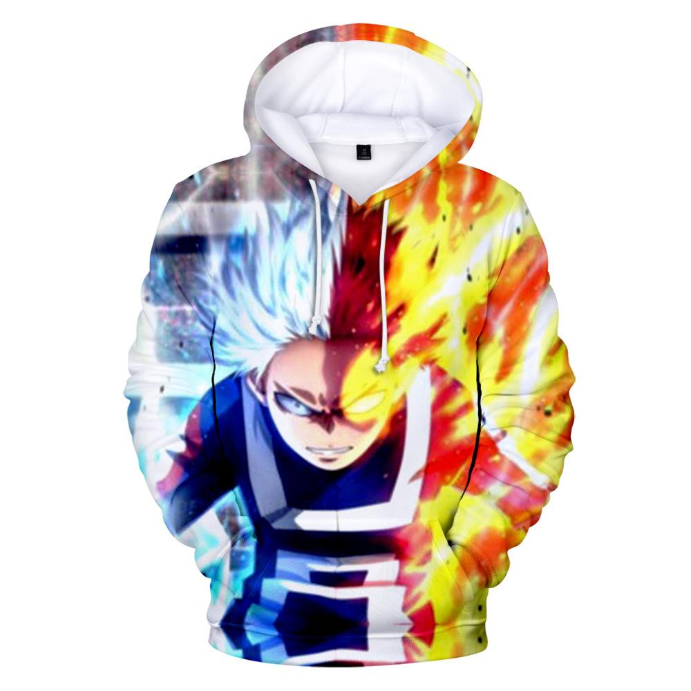 3D My Hero Academia Косплей Тодороки Аниме Толстовки Химико Тога Толстовки Boku No Hero Academia Izuku Midoriya Oversized Толстовка