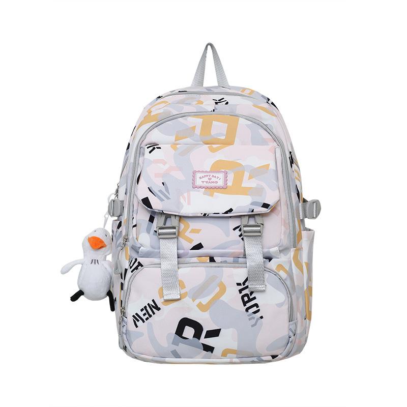 Рюкзак мужской большой вместимости рюкзак с граффити женский школьный рюкзак для учащихся старших классов средней школы