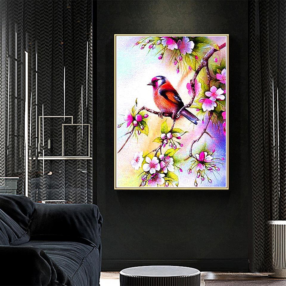 5D DIY Diamond Painting Animal Bird Cross Stitch Kit Full Diamond Embroidery Gift Mosaic Art Rhinestone Decoration Picture