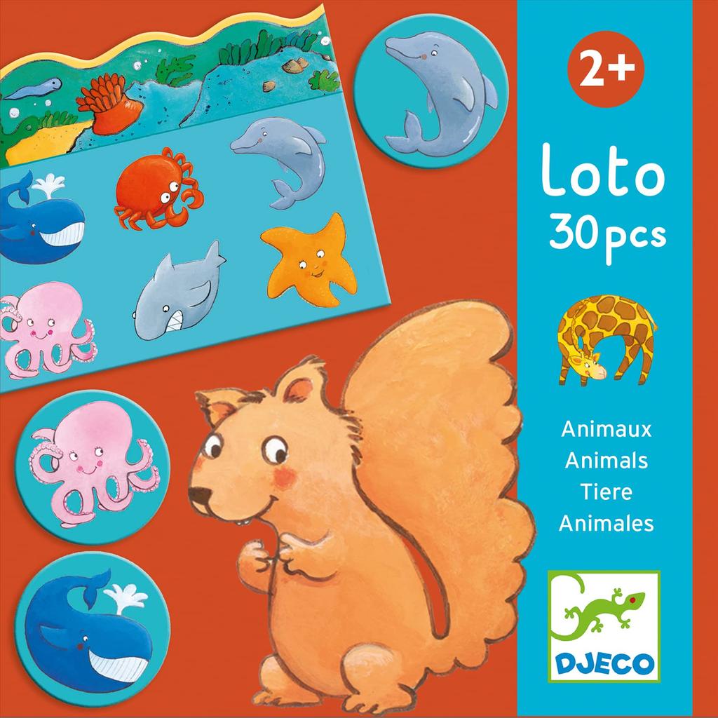 DJECO Jeco Animal Loto Picture Matching Card Game Observation Skills Educational Toy Adult Cute Stylish Montessori Gra Edukacyjna Lotto Zwierzeta 2