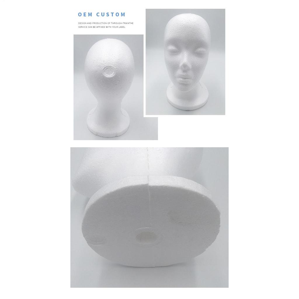 Portable Female Styrofoam Foam Mannequin Manikin Head Model Hat Glasses Wig Jewelry Salon Display Stand Rack Shooting Props