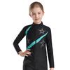 Girls Shiny Rhinestone Star Sports Top Contrast Color Long Sleeve Stand Collar Zipper Sweatshirt Gymnastics Wear