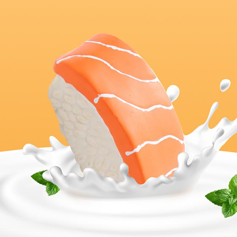 Игрушка-суши для собак, забавные милые интерактивные скрипучие игрушки, устойчивая к укусам, износостойкая жевательная игрушка для домашних животных