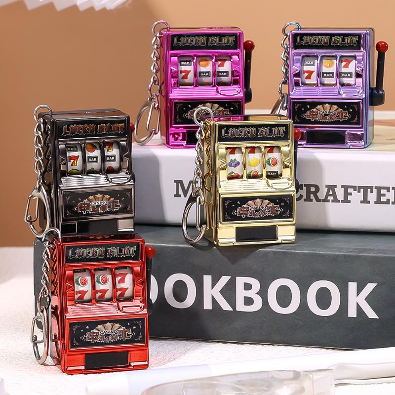 Ретро мини-игровой брелок для фруктов, выигрыш в подарок лучшему другу, игрушка, брелок для монет, игровая консоль, креативный слот, модель казино
