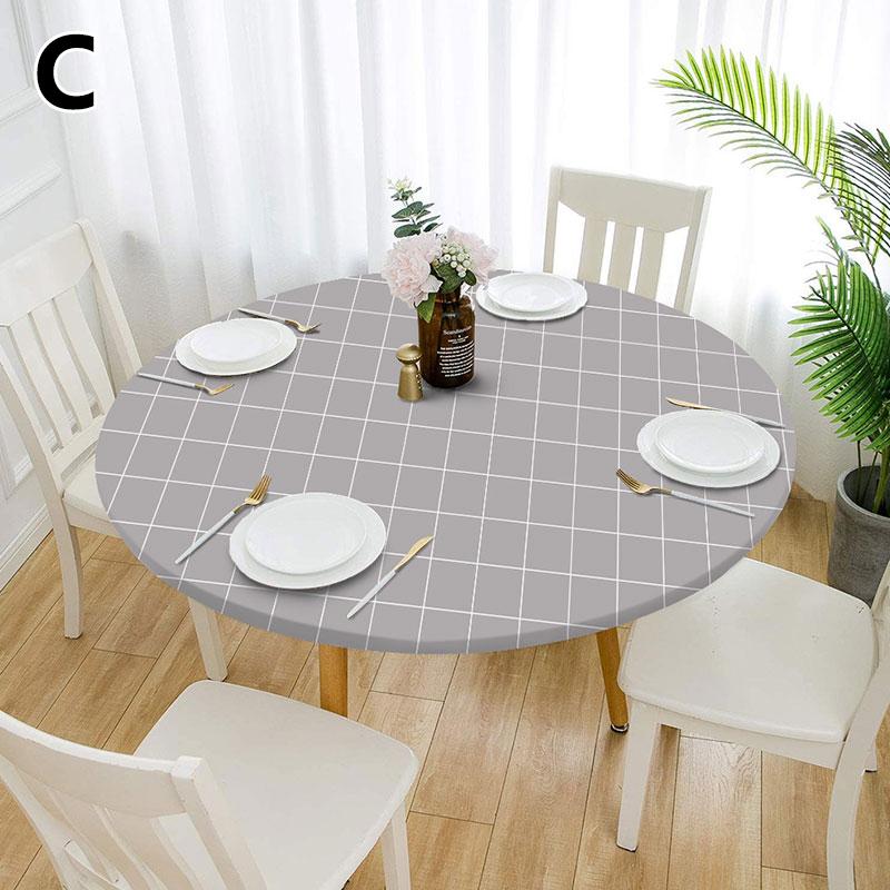 1 шт., водонепроницаемая эластичная защитная скатерть, круглая эластичная крышка для стола, маслостойкая