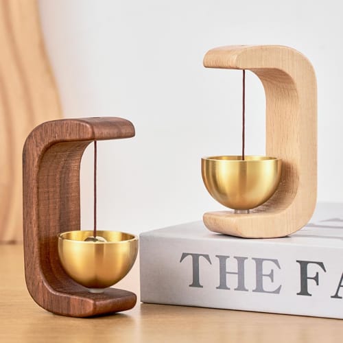 Mini Orin (Buddhist Bell), a Stylish and Portable Brass Bell Perfect for Pet Memorials, Modern Buddhist Altars, and Other Buddhist Accessories. Featur