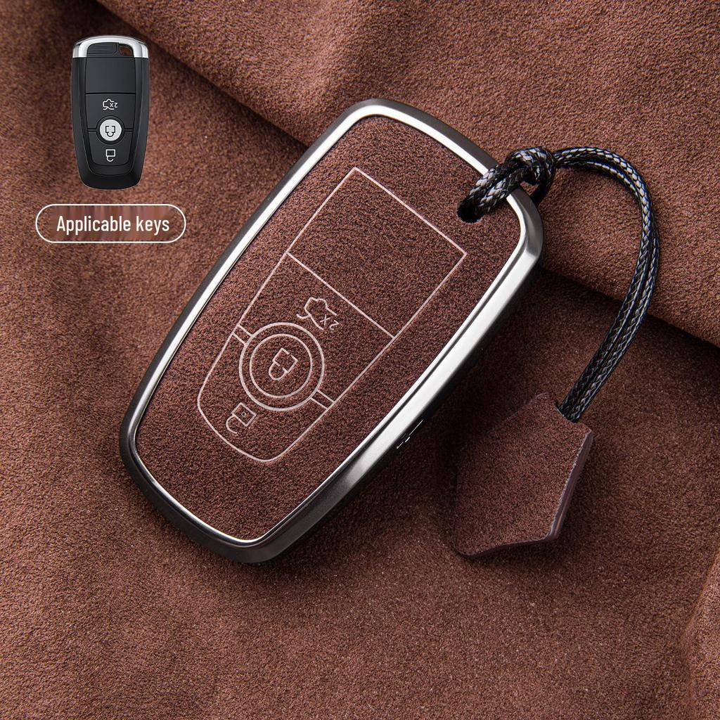 Premium Sheepskin Key Cover for Ford Explorer ST, Edge L, Mondeo EVOS
