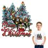 Goat Patch Merry Christmas Tree Arts Crafts Ironing Diy Accessory Clothes Appliqued Heat-Adhesive Transfer Decals Sticker