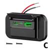 Быстрая зарядка PD Type C, два порта USB, автомобильное зарядное устройство, адаптер розетки 12 В/24 В, USB-панель питания с переключателем для морских мотоциклов