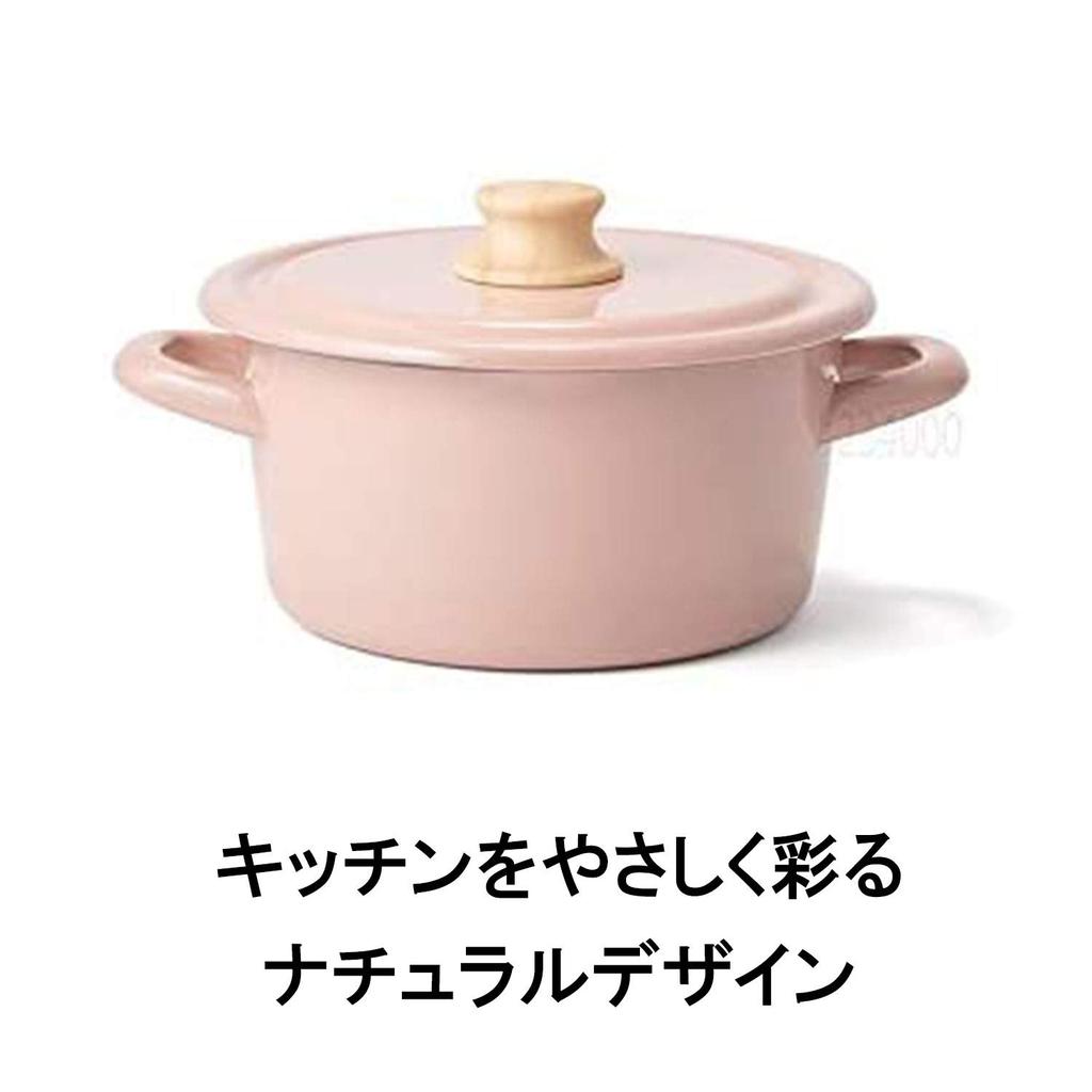 Fuji Enamel Pot Casserole IH Compatible Cotton Series Wine Red 18cm Two-handed CTN-18W.WR