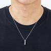 THE KISS Disney Hidden Mickey Diamond Silver Pair Necklace DI-SN516DM-517DM - Silver Twisted Bar Top for Men & Women, Gift Box
