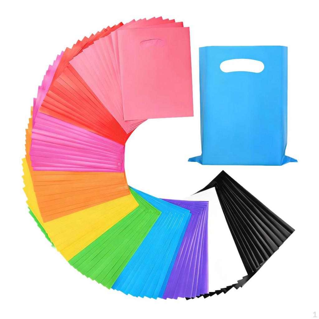 100 штук Сумок для покупок для малого бизнеса Пакеты-переноски Легкие Портативные Подарки Сумка-шоппер для одежды T