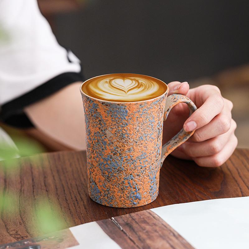 Керамическая кофейная чашка в скандинавском стиле, высокая ценность, для послеобеденного чая, американского латте, с цветами, персонализированная кружка