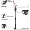 4000RPM 6 Inch Brushless Telescoping Pole Electric Chainsaw Scalable Height Cordless Portable Pruning Saw Power Tool