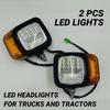 Car Headlight 2 Pcs Excavator Tractor LED Headlights for Trucks and Tractors