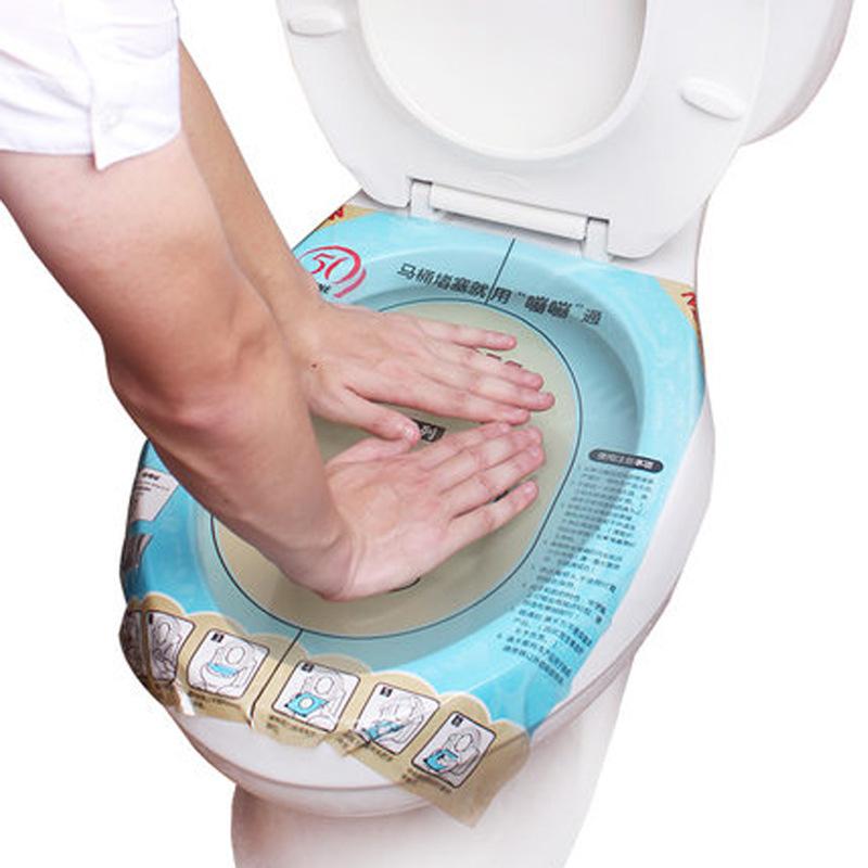 Наклейка на унитаз вантуз PET Инструменты для чистки туалета Прозрачная наклейка Туалет Дноуглубительный столб Бытовые портативные аксессуары