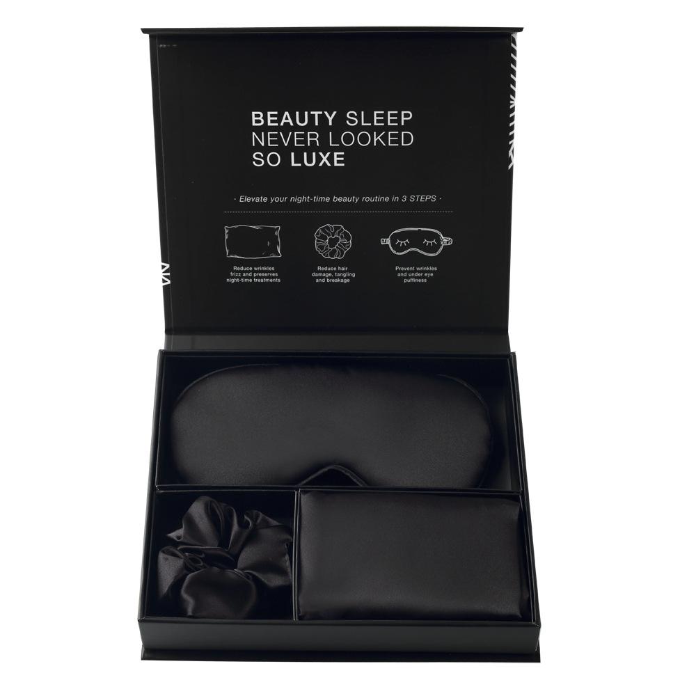Satin Sleep 3-Piece Set Eye Mask Scrunchie Pillowcase Magnetic Gift Box