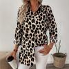 Spring New Elegant Long Sleeve Leopard Print Shirt Women Tops Fashion Loose Casual Blouse Women Vintage Single Breasted Street Female Blouses 25874