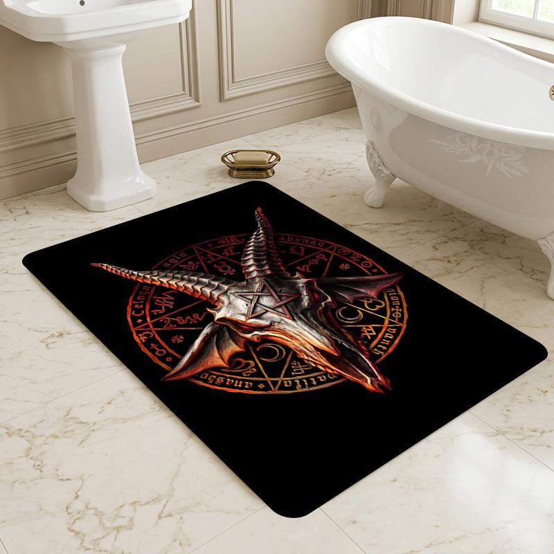 Satanic Art Living Room Nonslip Area Rug Soft Carpet For Bedroom Game Playroom Sofa Office Home Decor Doormat Christmas Gift C9302547