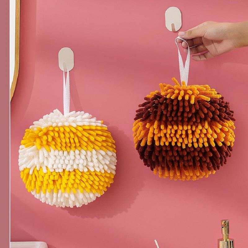 Красочные синельные шарики для рук из микрофибры, подвесное полотенце для рук, домашнее кухонное полотенце для рук для кухни, ванной комнаты