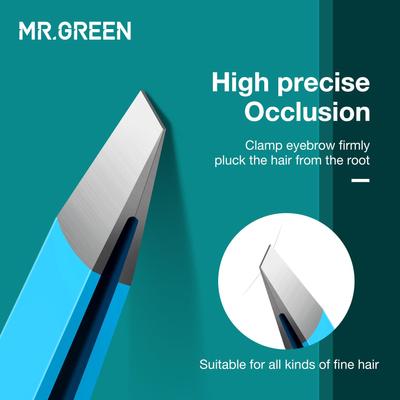 MR.GREEN Пинцет для бровей, красочный, красивый, съемник тонких волос, инструменты для макияжа, наклонные зажимы для бровей из нержавеющей стали, удаление